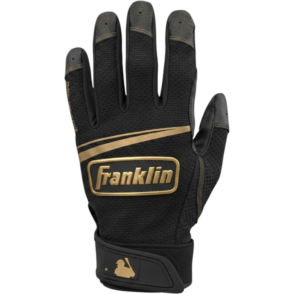 Franklin Men's MLB‎ CFX Pro Baseball Batting Gloves Black/Gold Adult M
